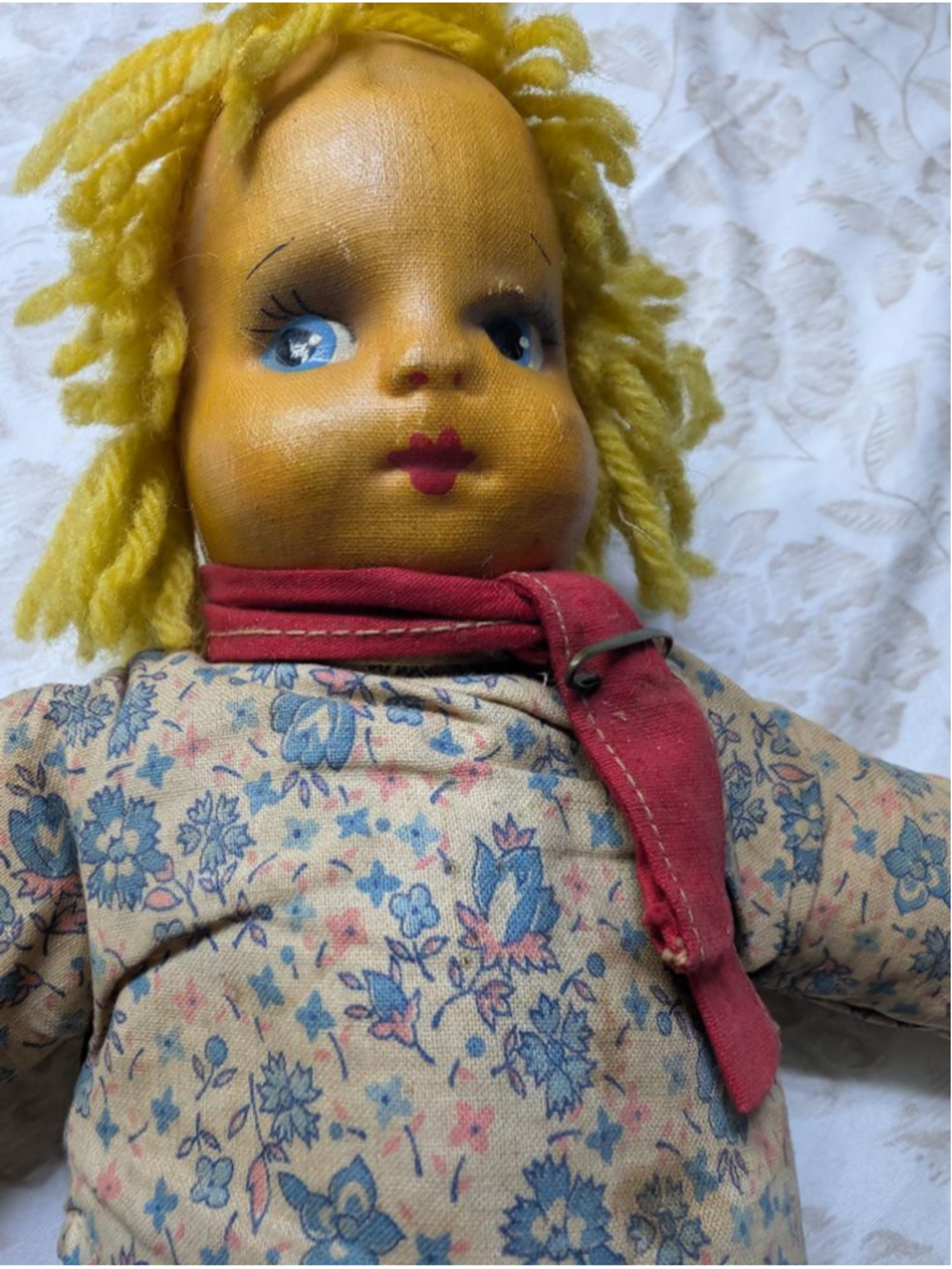 Vintage Composite doll hand painted